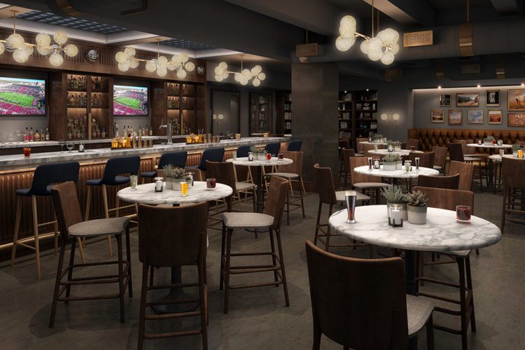 inside rendering of Paramount cocktail bar