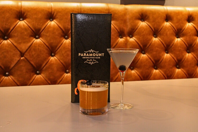 A Menu with Two Cocktails at PRC Speakeasy Bar in Amarillo TX