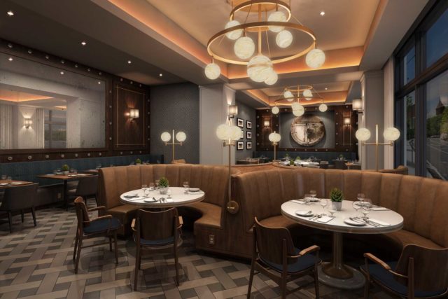 A graphic rendering of the Toscana Amarillo dining room