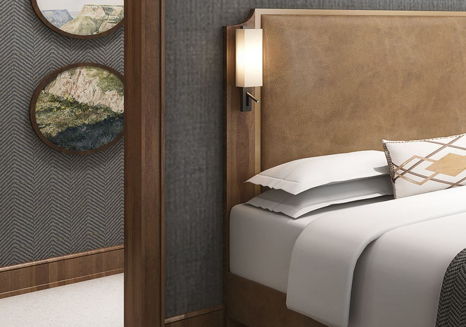 Barfield Hotel Rooms with white linens