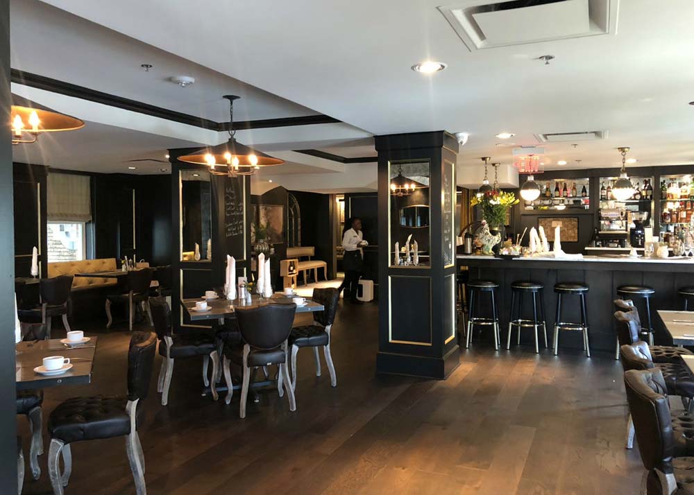 Interior view of Café Cuvée French restaurant in Oklahoma City