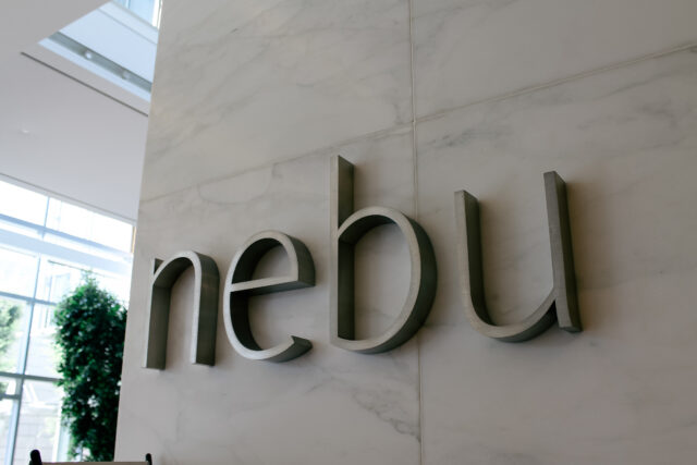 nebu sign of restuarant in downtown okc