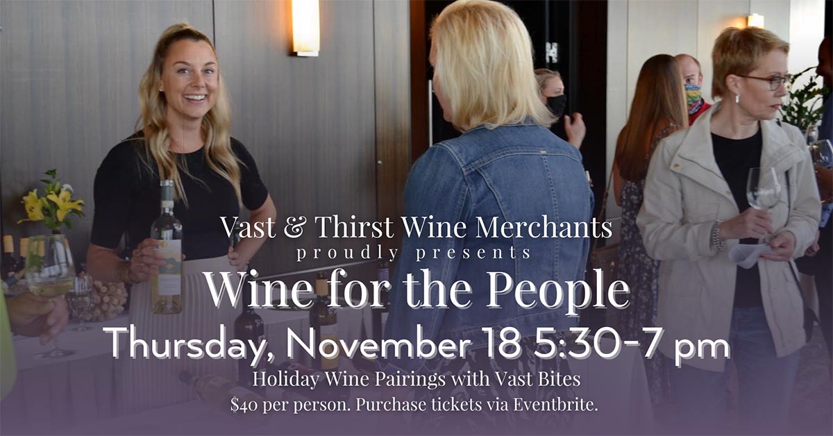 wine for the people, thursday, november 18