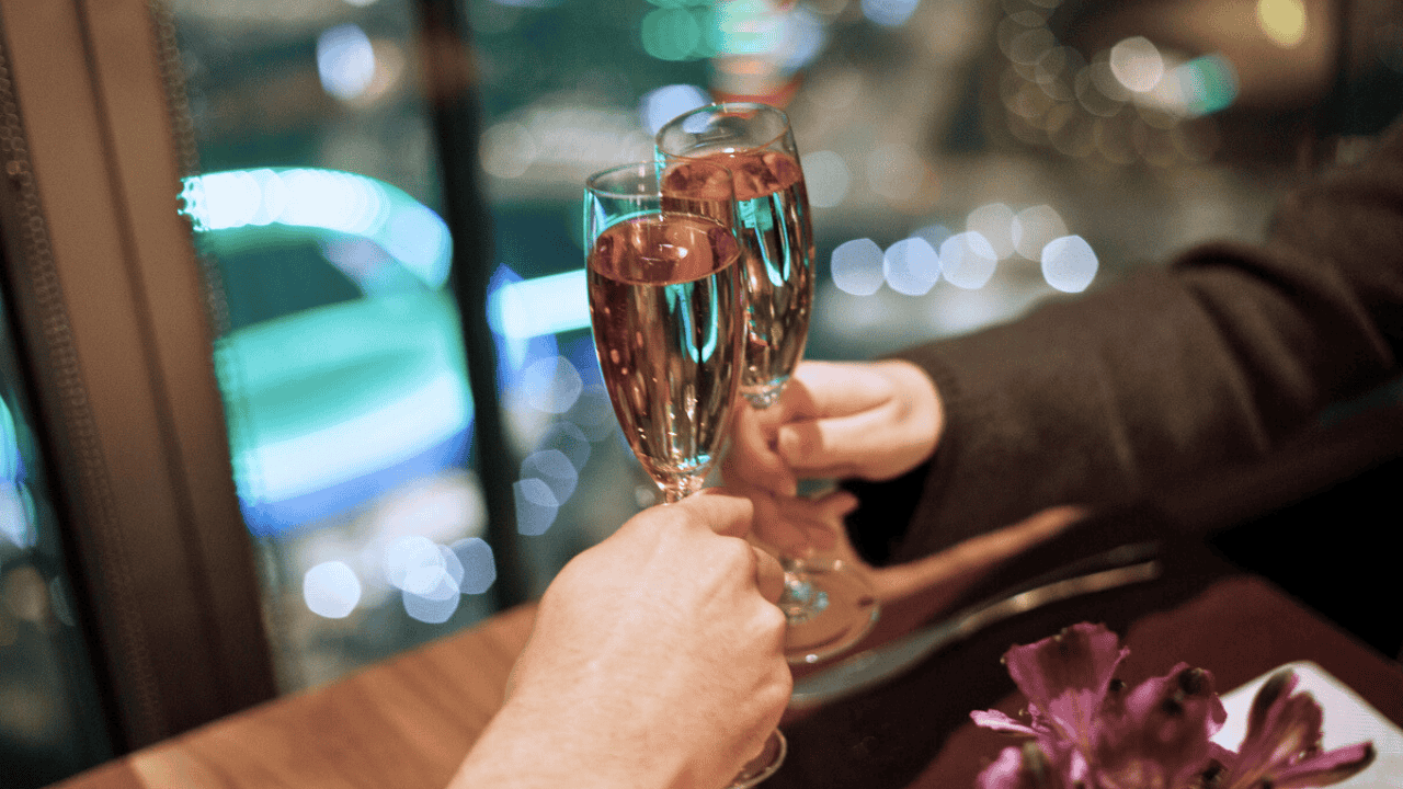Champagne Cheers Vast Devon Tower Downtown OKC