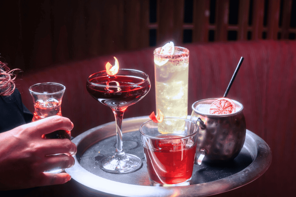 Cocktails at Vast Devon Tower Downtown OKC