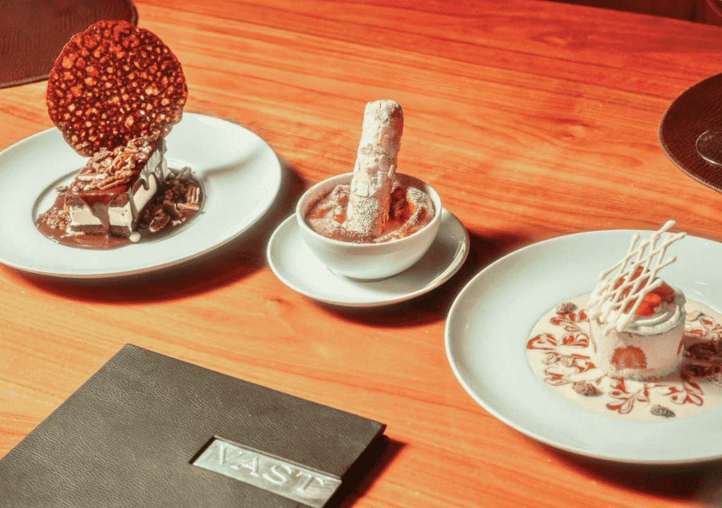 Three Desserts at Vast Devon Tower Downtown OKC