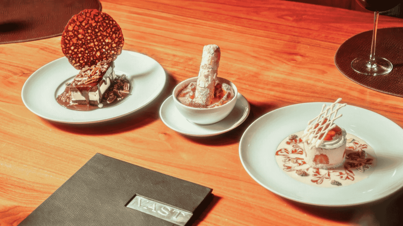 Three Desserts at Vast Devon Tower Downtown OKC